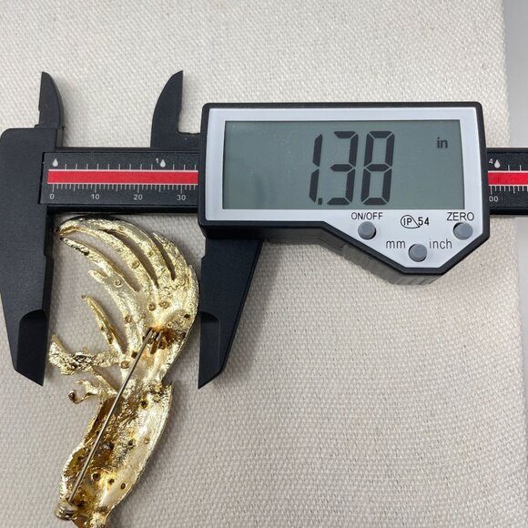 Vintage Enamel Rhinestone Peacock Brooch Pin Multicolor Bird Novelty - Picture 11 of 12